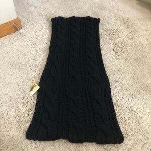 Black knit infinity scarf